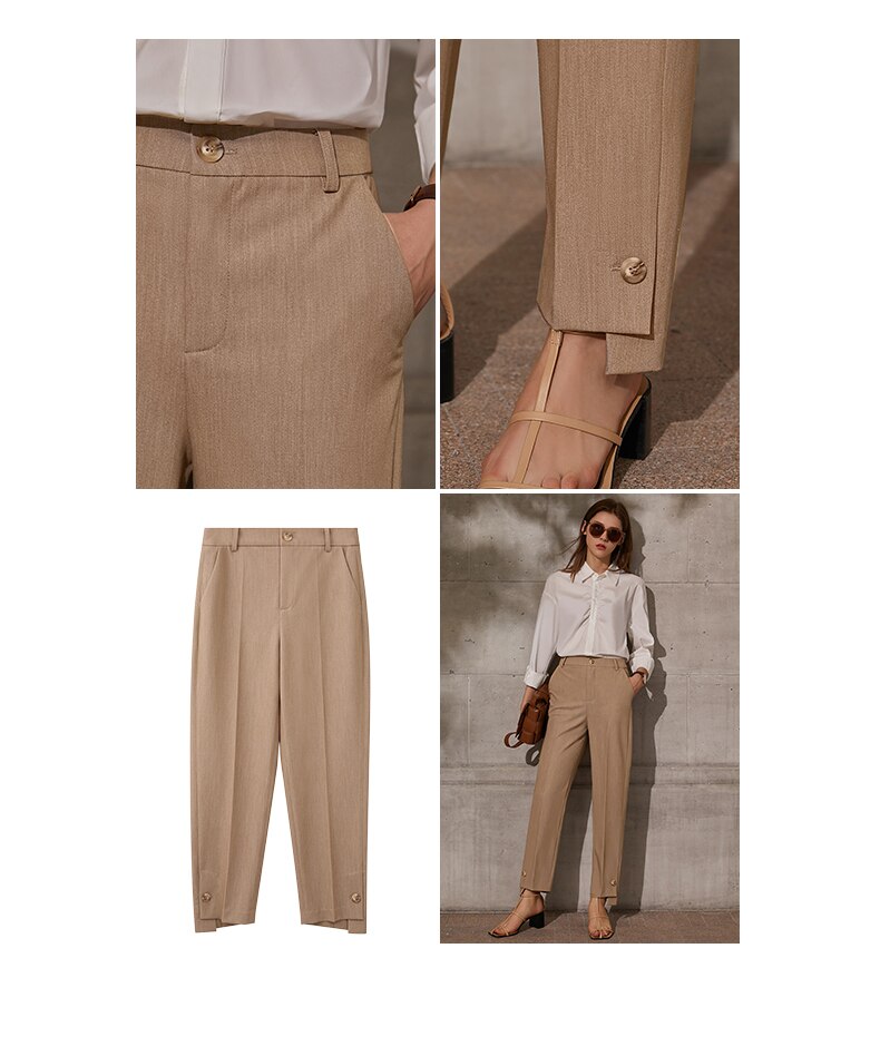 Women's Straight Ankel-Length Trousers