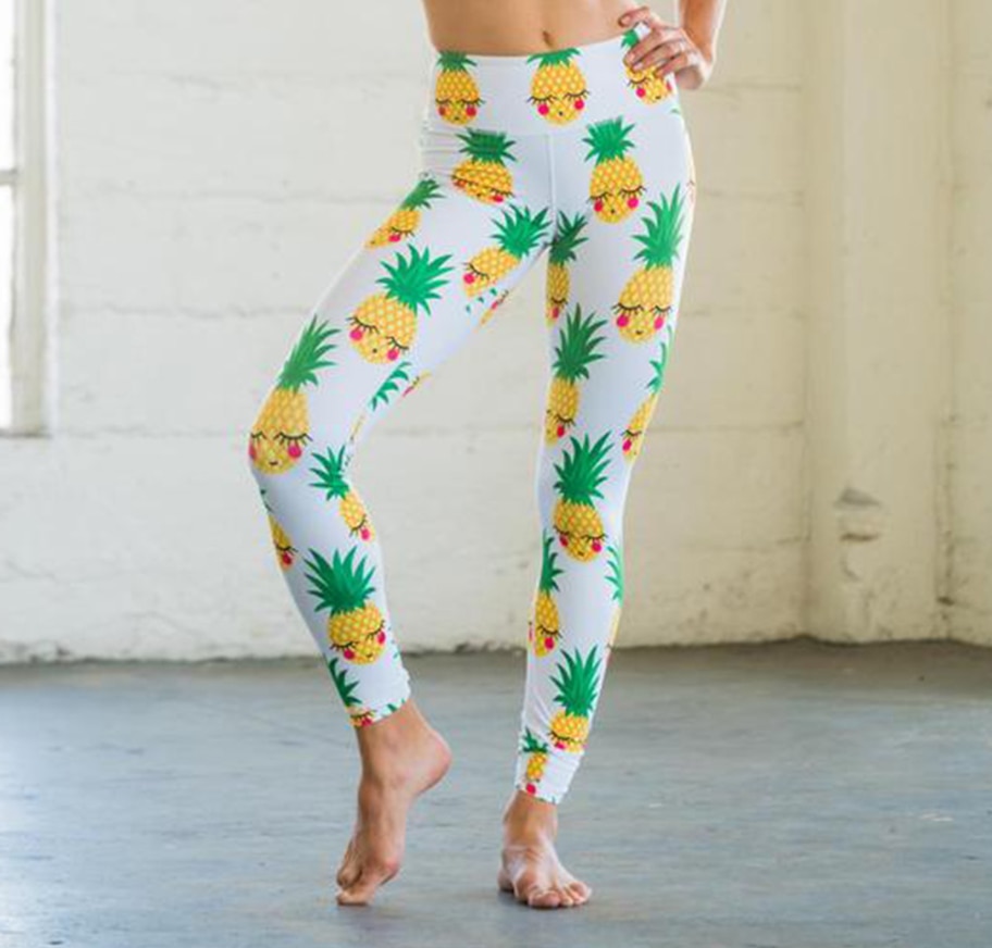 Women's Leggings with Pineapple Print