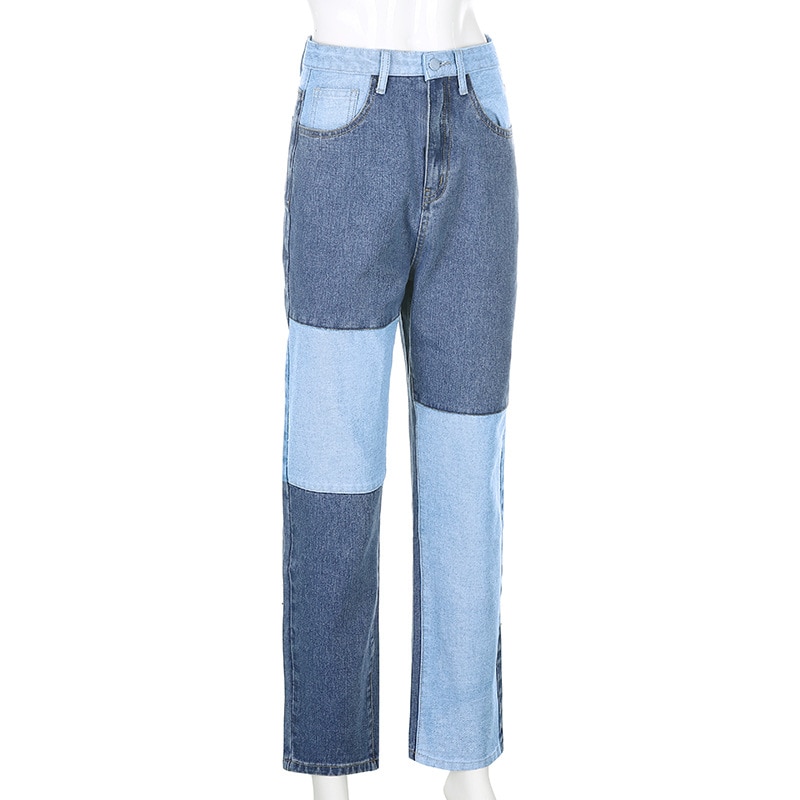 Women's Patchwork Style Casual Jeans