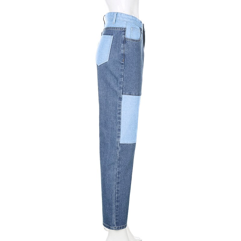 Women's Patchwork Style Casual Jeans