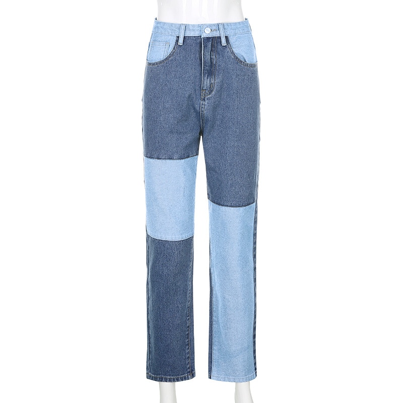 Women's Patchwork Style Casual Jeans