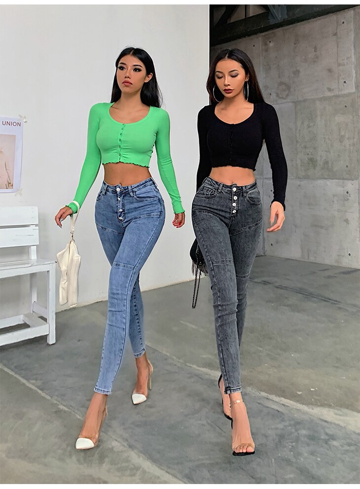 Women's High Waist Skinny Jeans