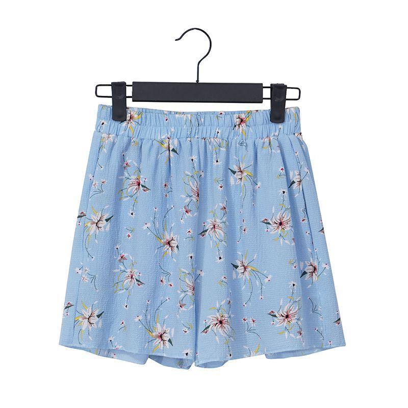 Women's Floral Prinr Chiffon Shorts