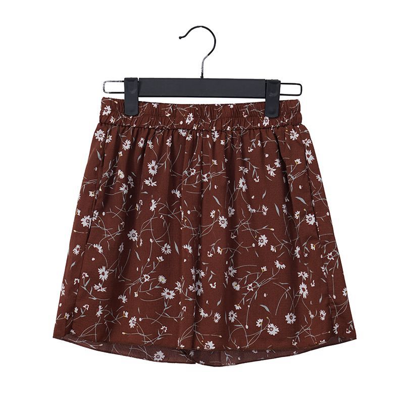 Women's Floral Prinr Chiffon Shorts