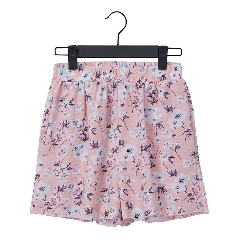 Women's Floral Prinr Chiffon Shorts