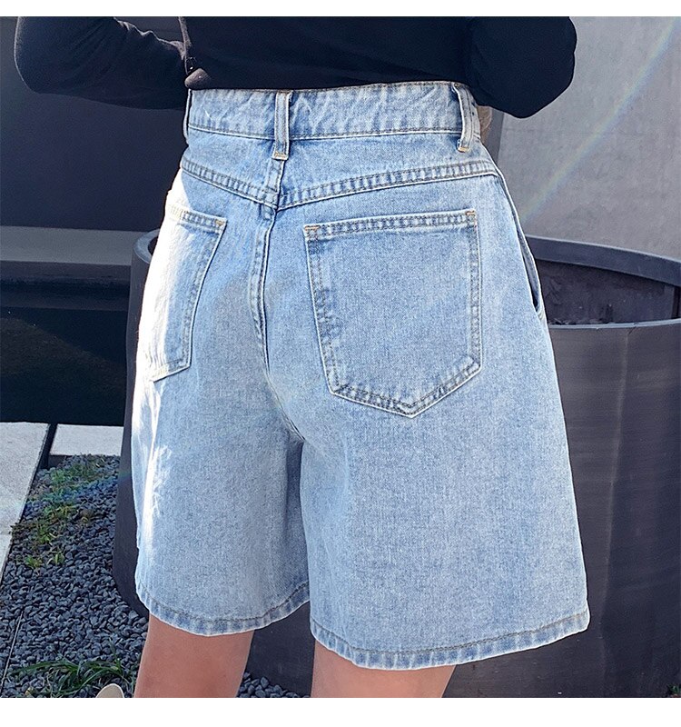 Light Blue Denim Shorts for Women