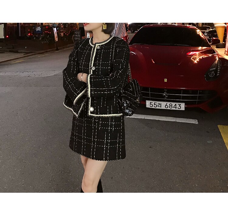 Women's Woolen Skirt Suit