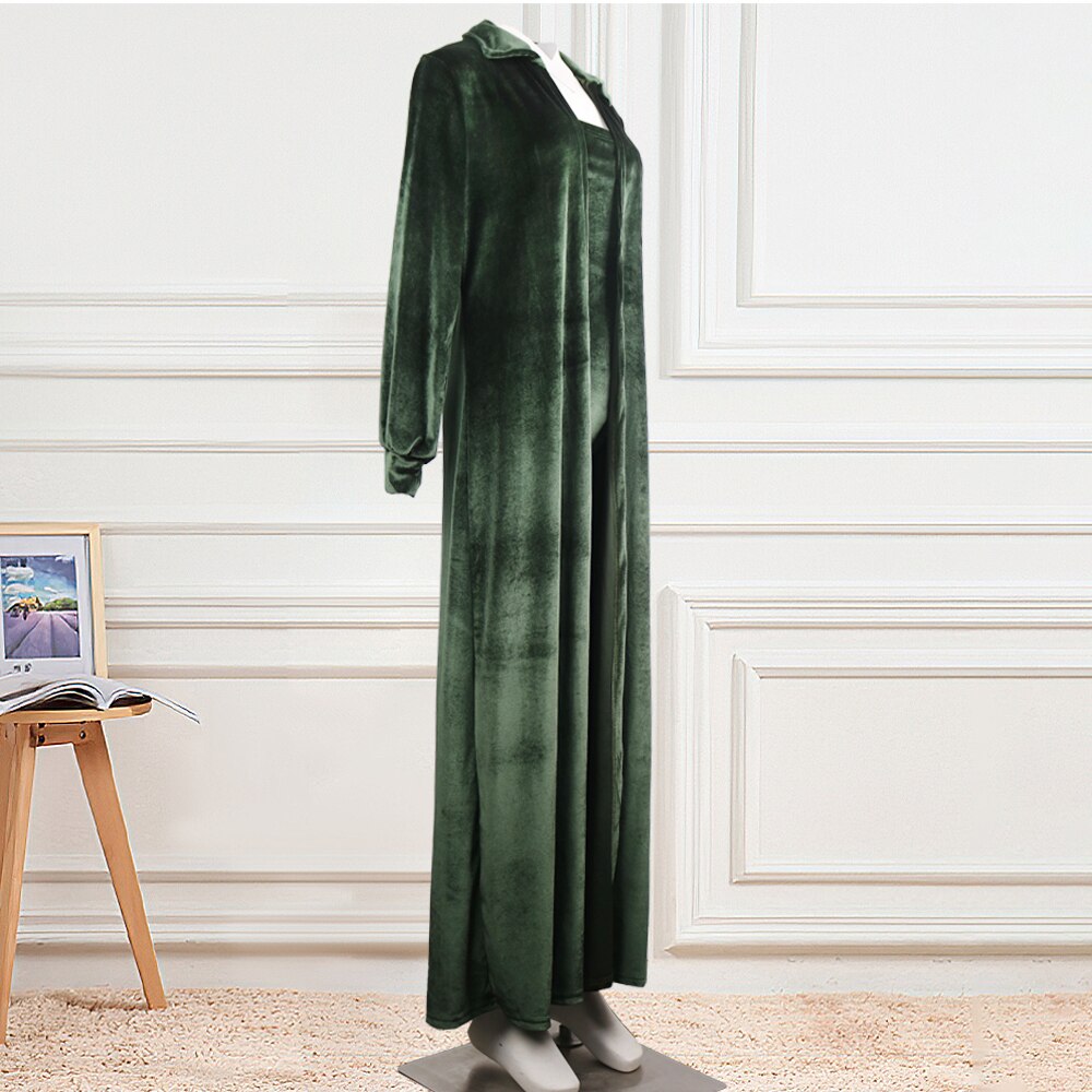 Women's Velvet Jumpsuit and Cardigan Set