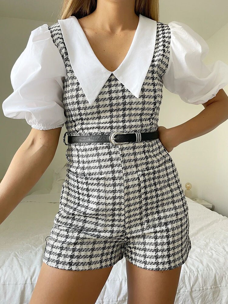 Women's Vintage Jumpsuit with Belt