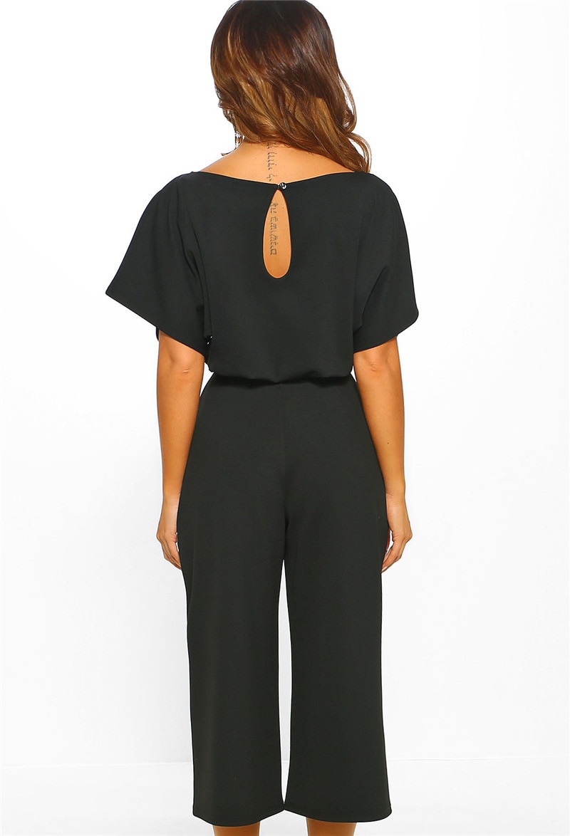 Cotton Bandage Women's Jumpsuit with Belt