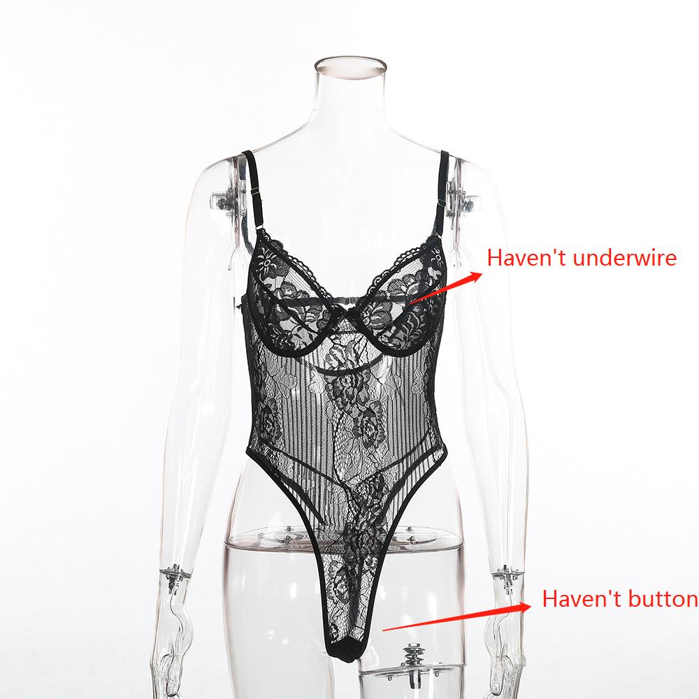 Lace Transparent Women's Bodysuit