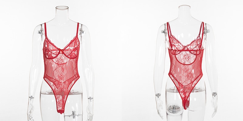 Lace Transparent Women's Bodysuit