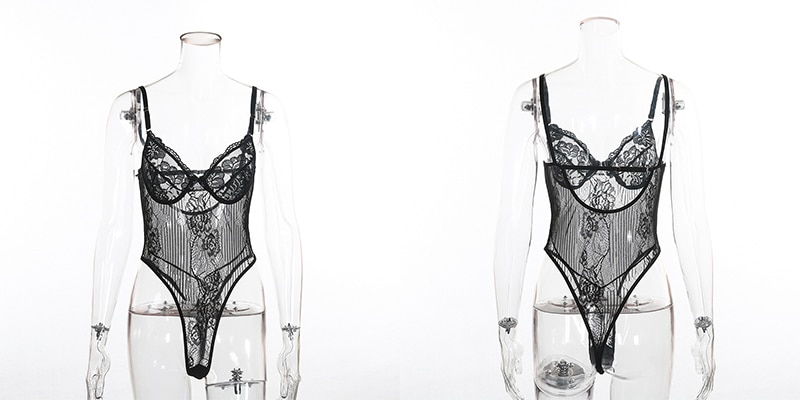 Lace Transparent Women's Bodysuit