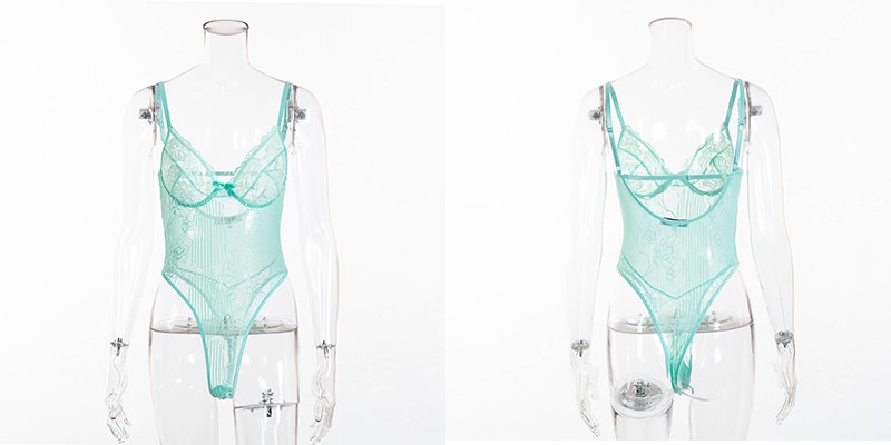 Lace Transparent Women's Bodysuit