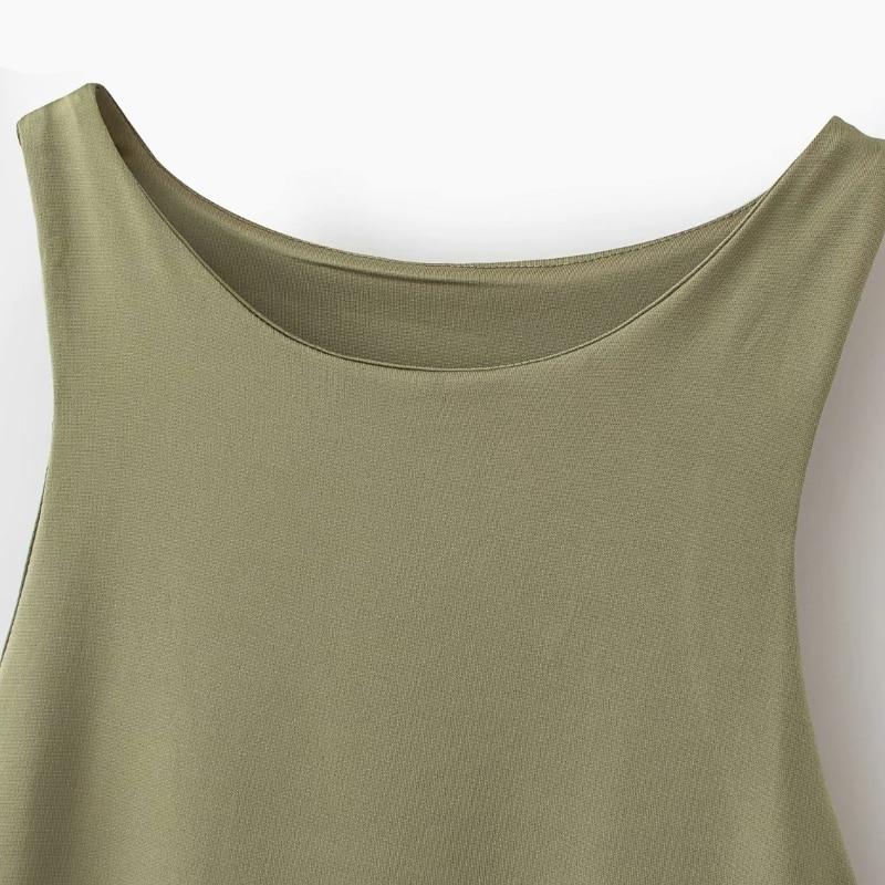 Women's Minimalistic Sleeveless Solid Color Bodysuit