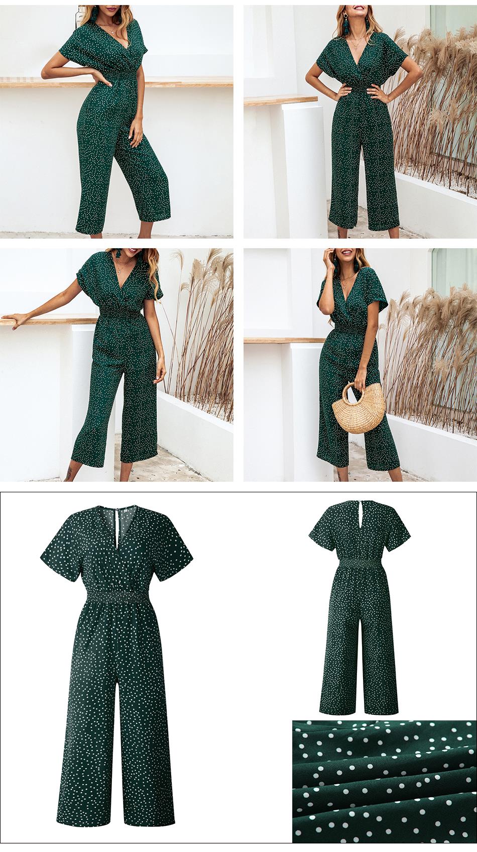 Women's Wrap Style Summer Jumpsuit