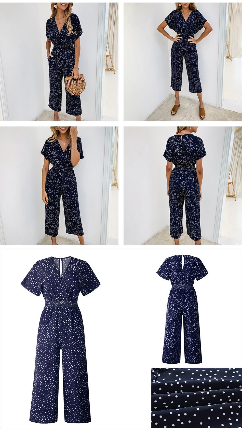 Women's Wrap Style Summer Jumpsuit