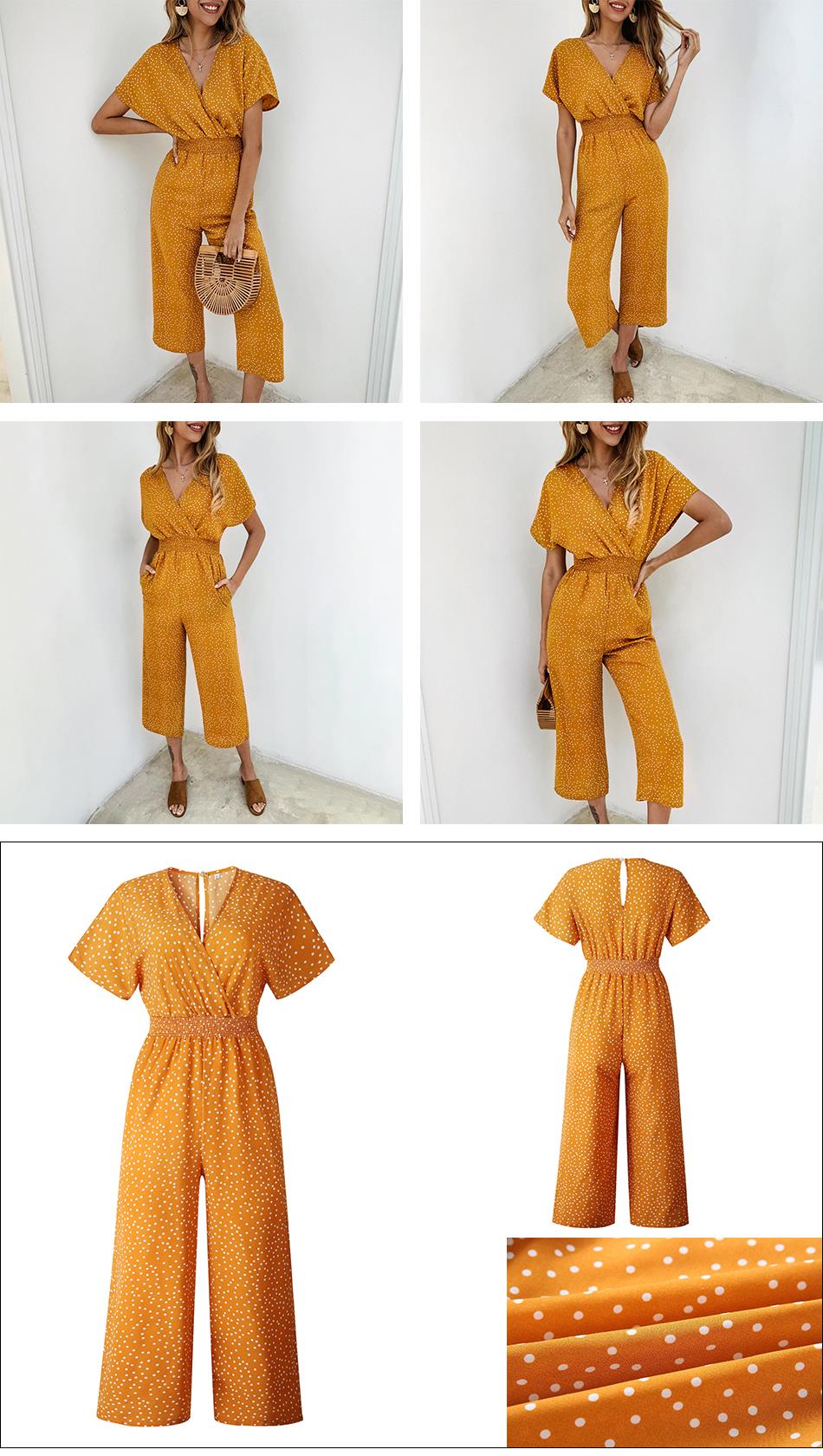 Women's Wrap Style Summer Jumpsuit