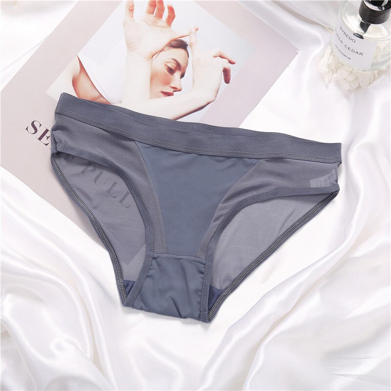 Women's Mesh Detail Panties 3 Pcs Set