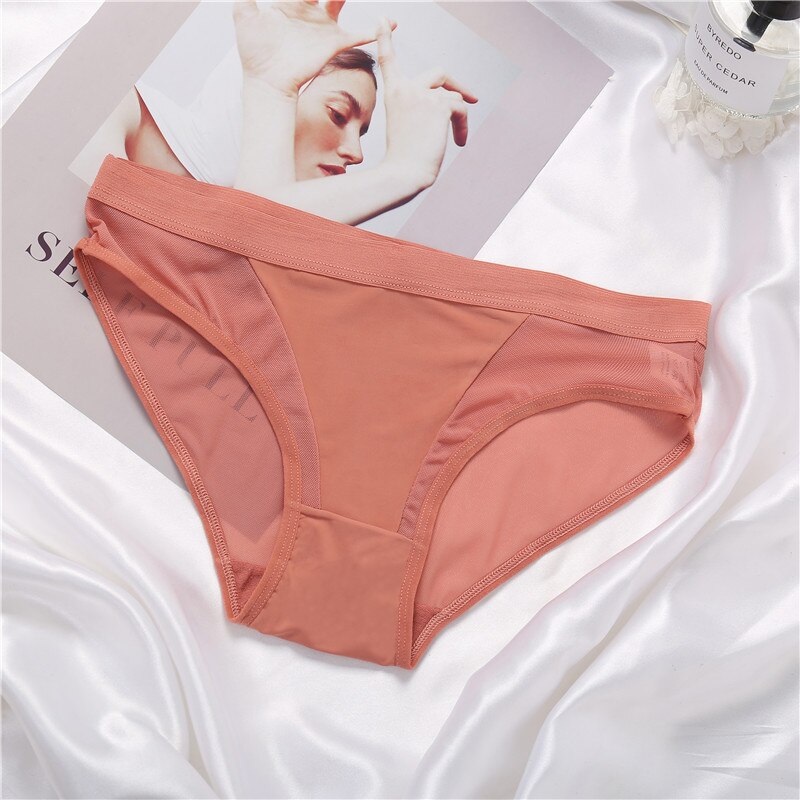 Women's Mesh Detail Panties 3 Pcs Set