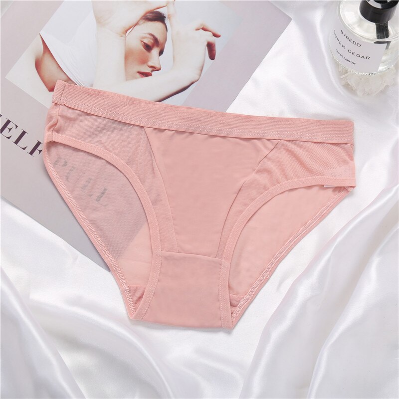 Women's Mesh Detail Panties 3 Pcs Set