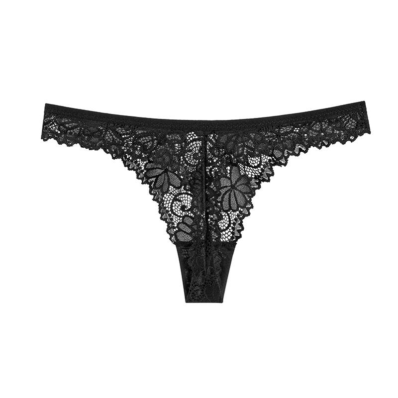 Three Floral Lace Thongs for Women