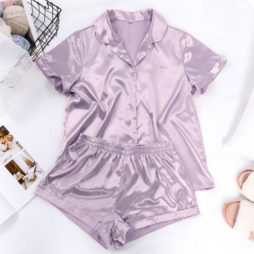 Women's Short Sleeved Casual Pajama Set