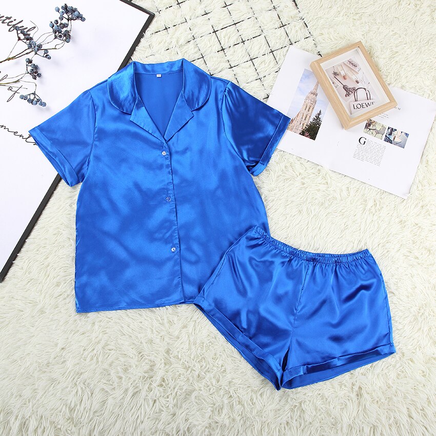 Women's Short Sleeved Casual Pajama Set