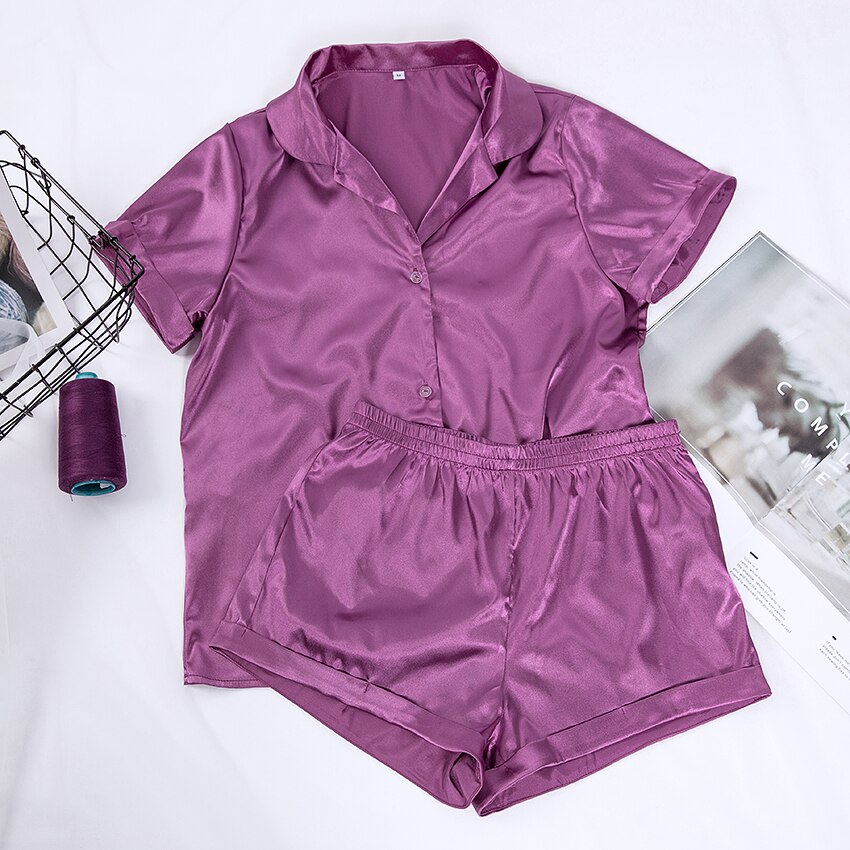 Women's Short Sleeved Casual Pajama Set