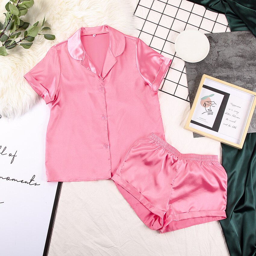 Women's Short Sleeved Casual Pajama Set