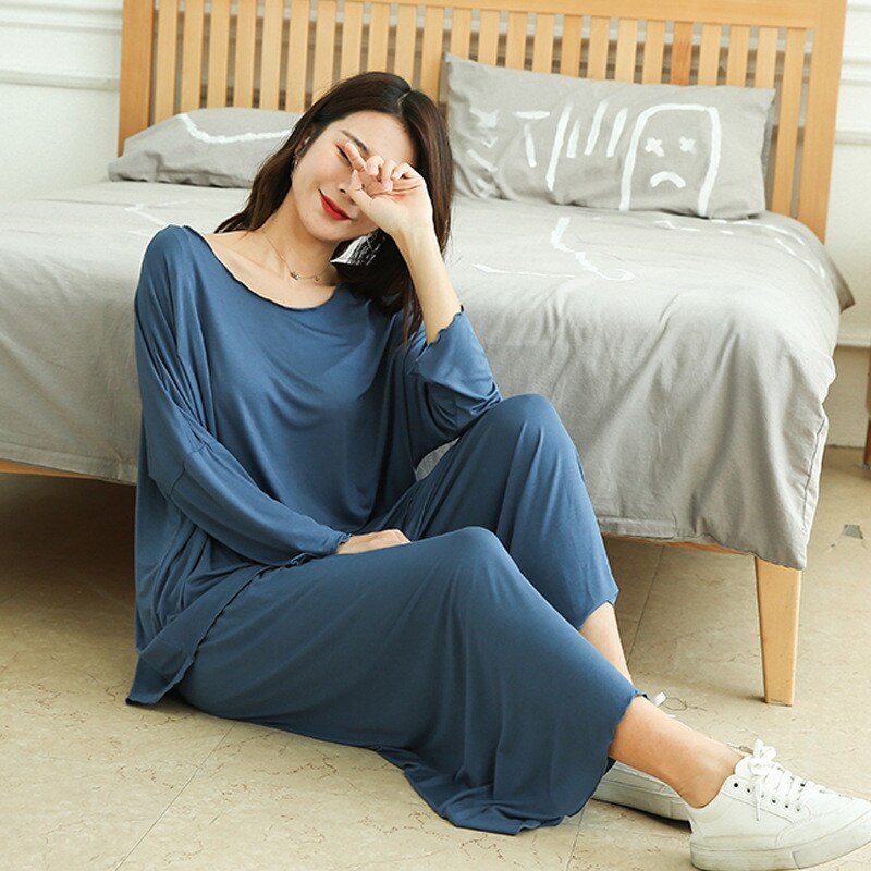 Plus Size Women's Modal Pajamas 2 pcs Set