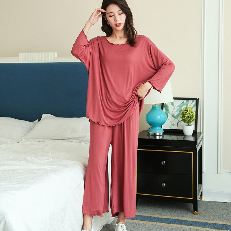 Plus Size Women's Modal Pajamas 2 pcs Set