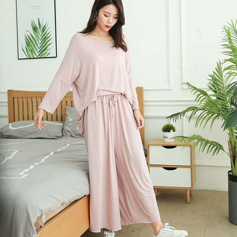 Plus Size Women's Modal Pajamas 2 pcs Set