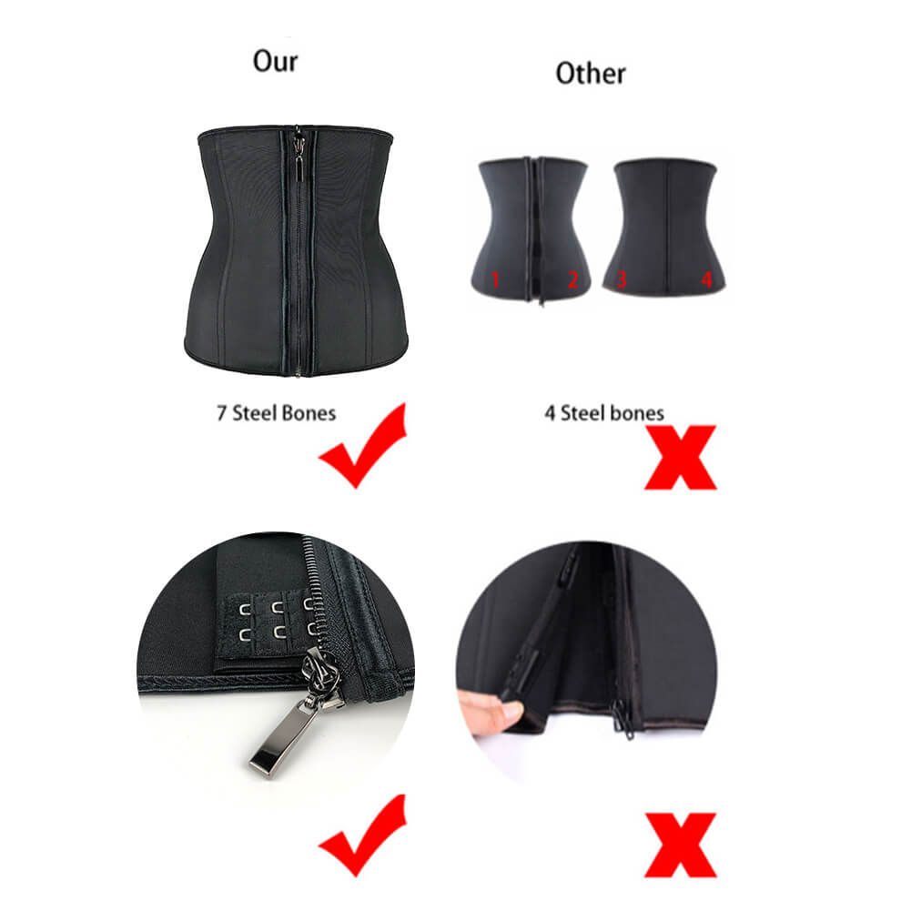 Women's Solid Black Waist Trainer