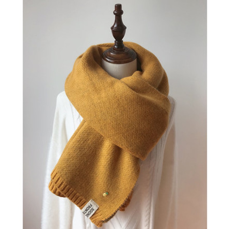 Thick Soft Wool Scarf for Women