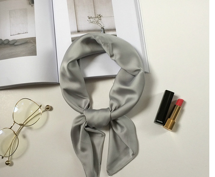 Women's Solid Color Satin Scarf