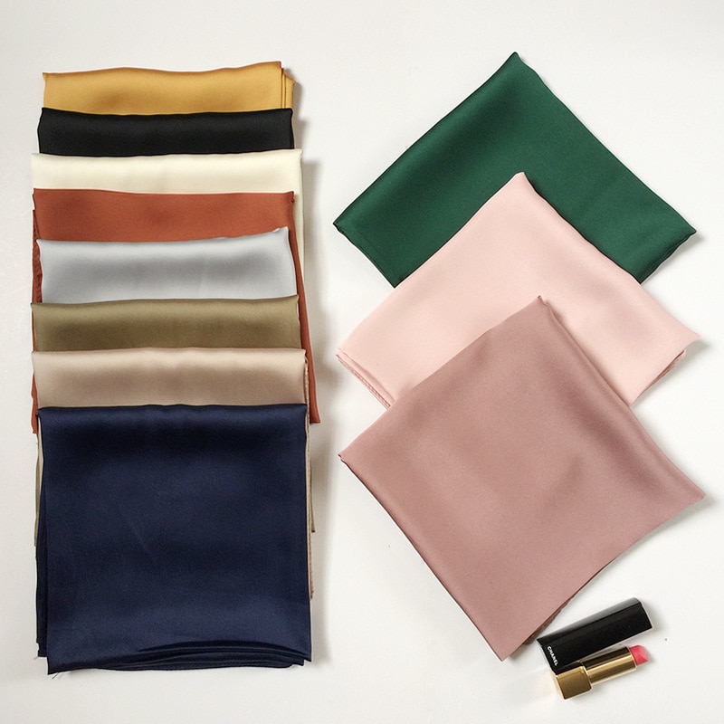 Women's Solid Color Satin Scarf