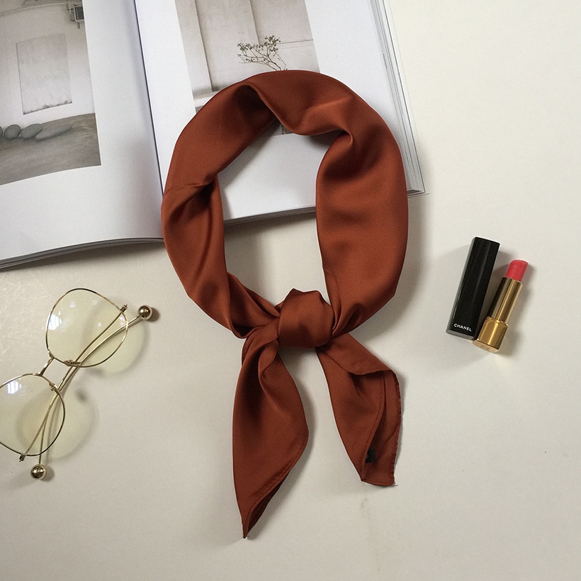 Women's Solid Color Satin Scarf