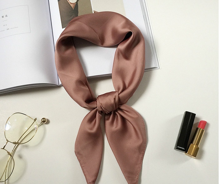 Women's Solid Color Satin Scarf