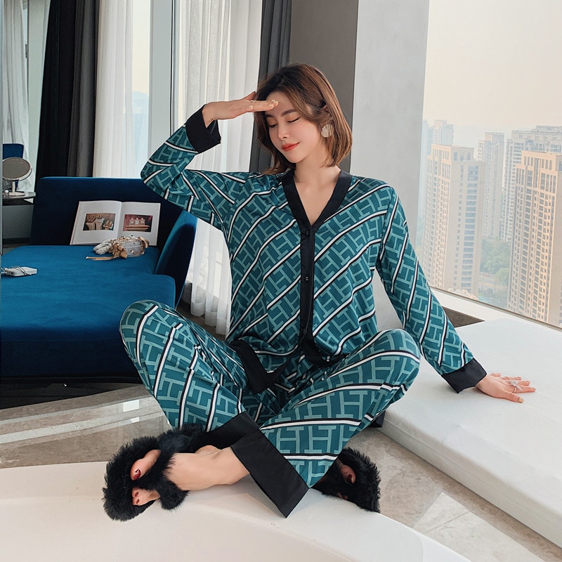 Women's Pajama Set with Pattern