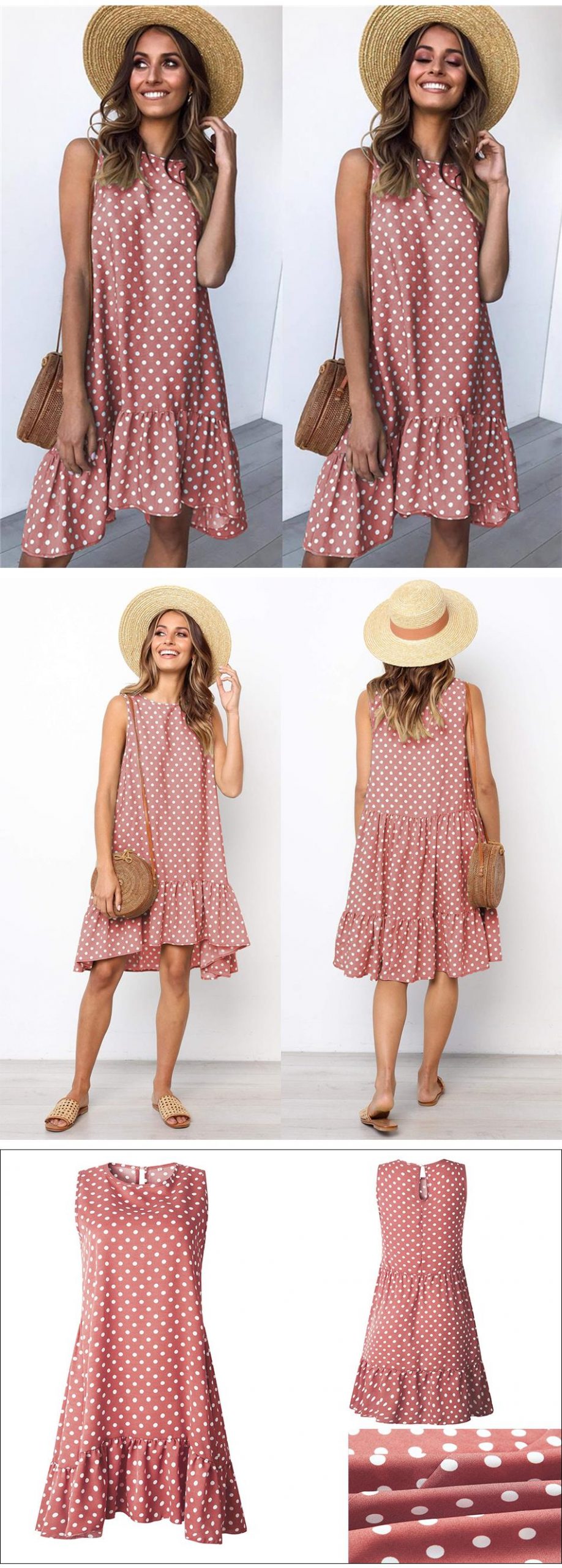 Women's Polka Dot Chiffon Dress