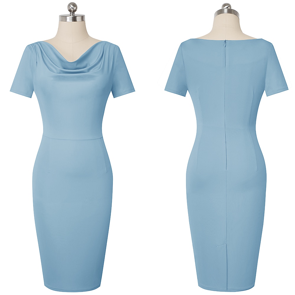 Women's Office Draped Bodycon Dress